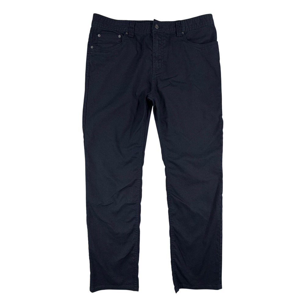 Prana Jeans Mens 36x32 Slim Fit Organic Cotton Stretch 5-Pocket Pants Navy Blue